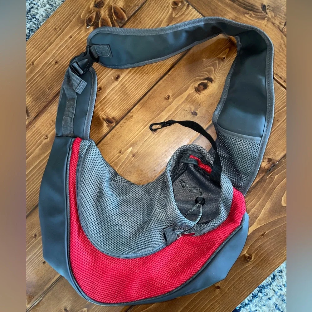 Pet Puppy Dog Mesh Sling Carry Pack Backpack Carrier Travel Tote Shoulder
